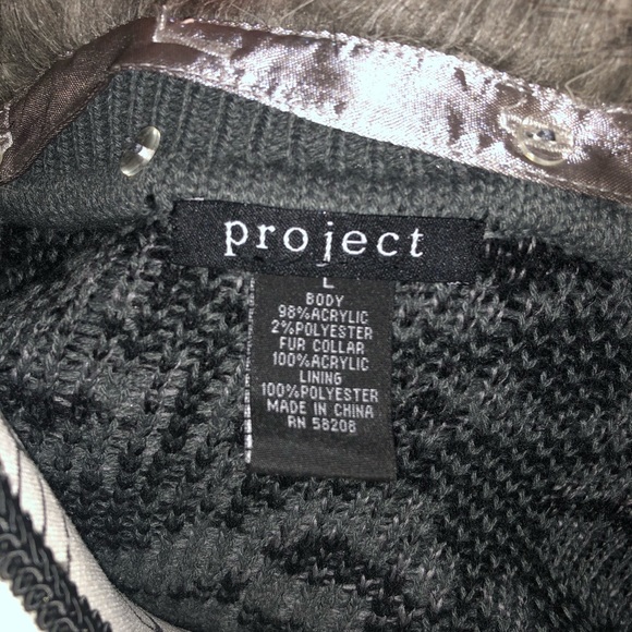 Black and Grey Leopard Print Cardigan - Picture 4 of 6